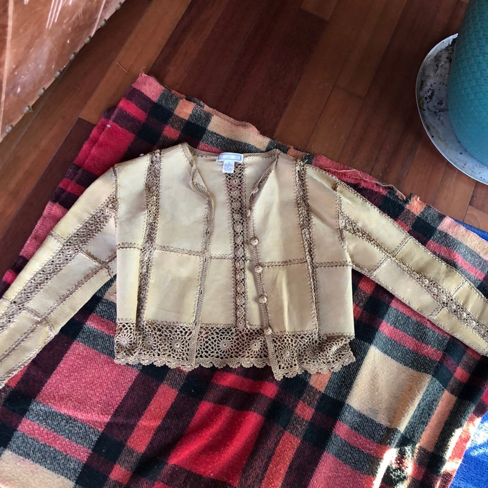 Unique authentic leather jacket size small - Picture 2 of 5